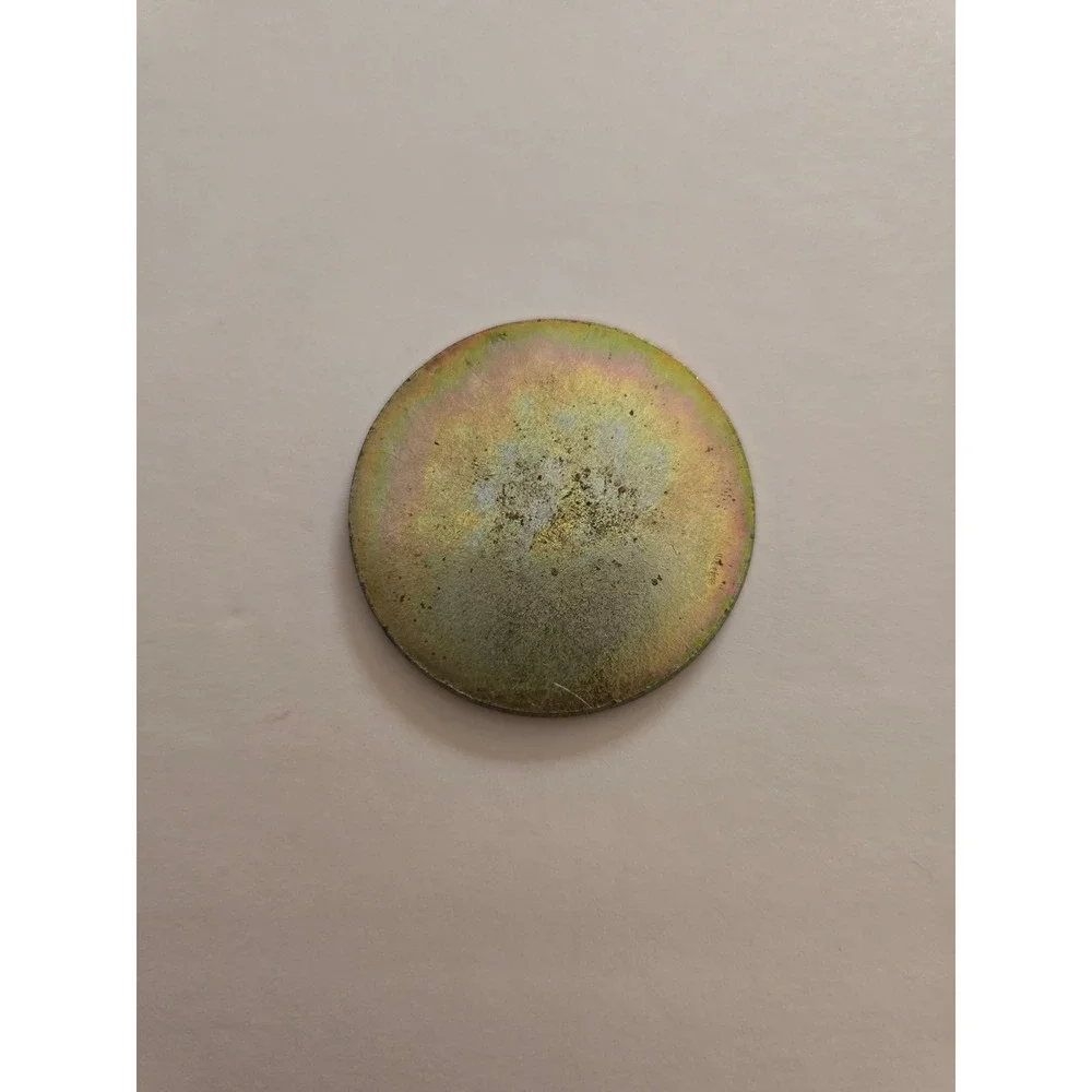 Vintage 90s Holographic 8-Ball Metal Slammer Retro Milk Cap Game Piece Lightning